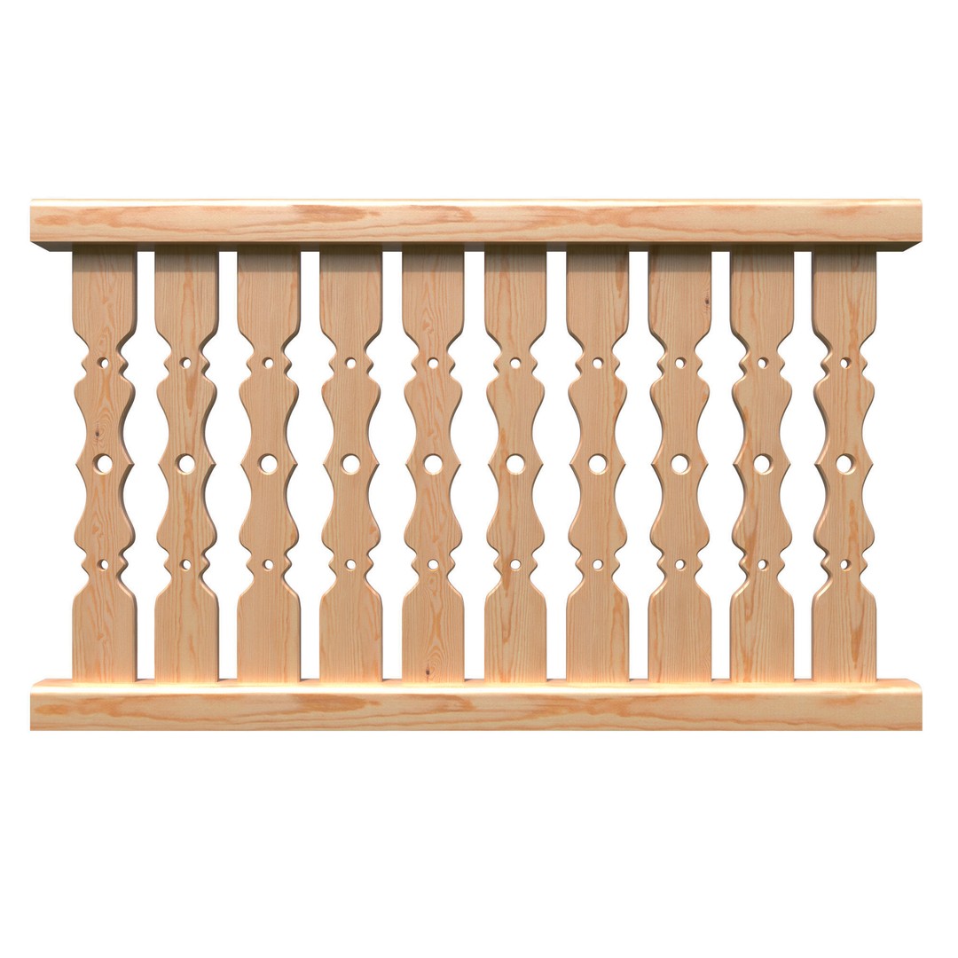 Flat Balusters 3D Model – Classic Architectural Decoration, FBX, OBJ - View 4