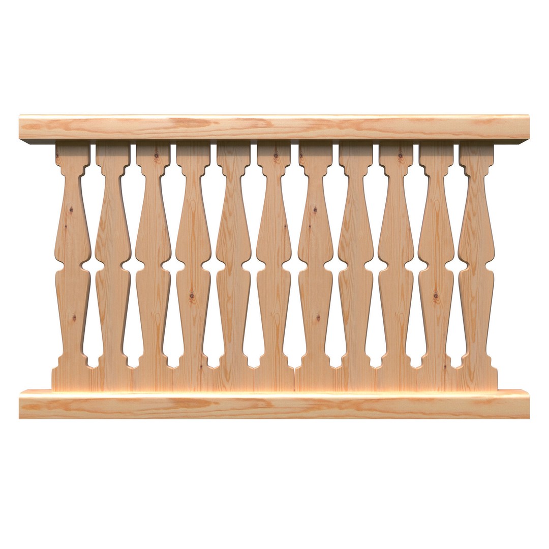 Flat Balusters 3D Model – Classic Architectural Decoration, FBX, OBJ - View 5