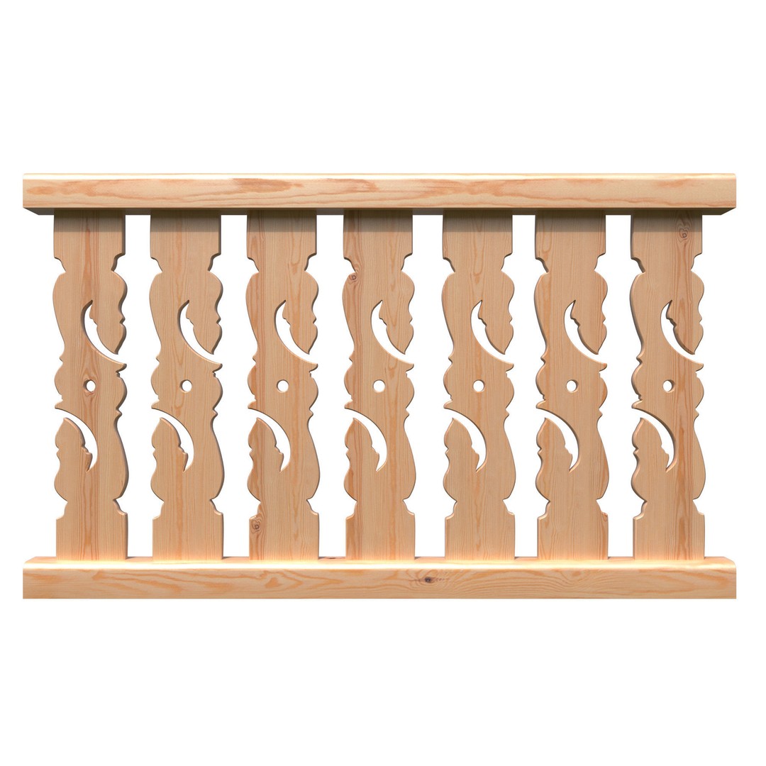 Flat Balusters 3D Model – Classic Architectural Decoration, FBX, OBJ - View 6