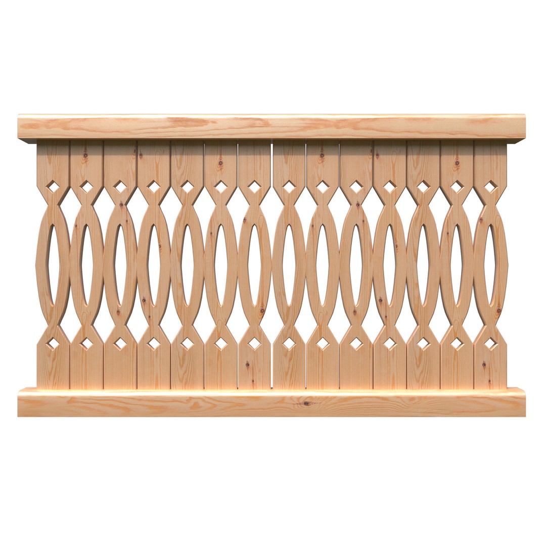 Flat Balusters 3D Model – Classic Architectural Decoration, FBX, OBJ - View 7