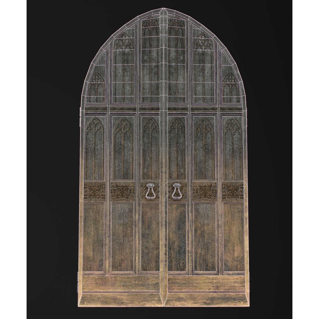 Medieval Wooden Door 3D Model – Low Poly Game Asset, FBX, PBR - View 18