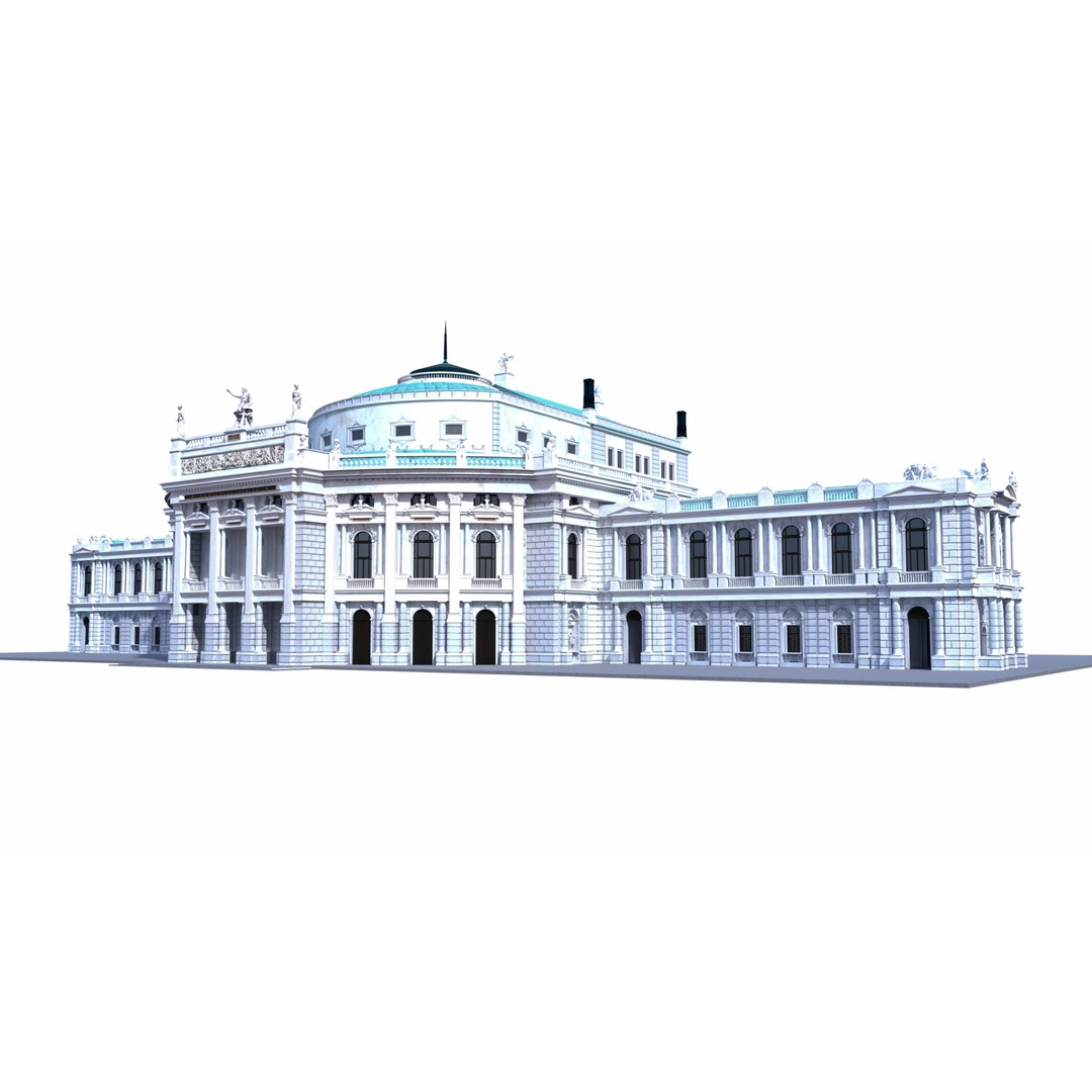 Burgtheater 3D Model – Historical Architectural Gem, OBJ & FBX - View 5