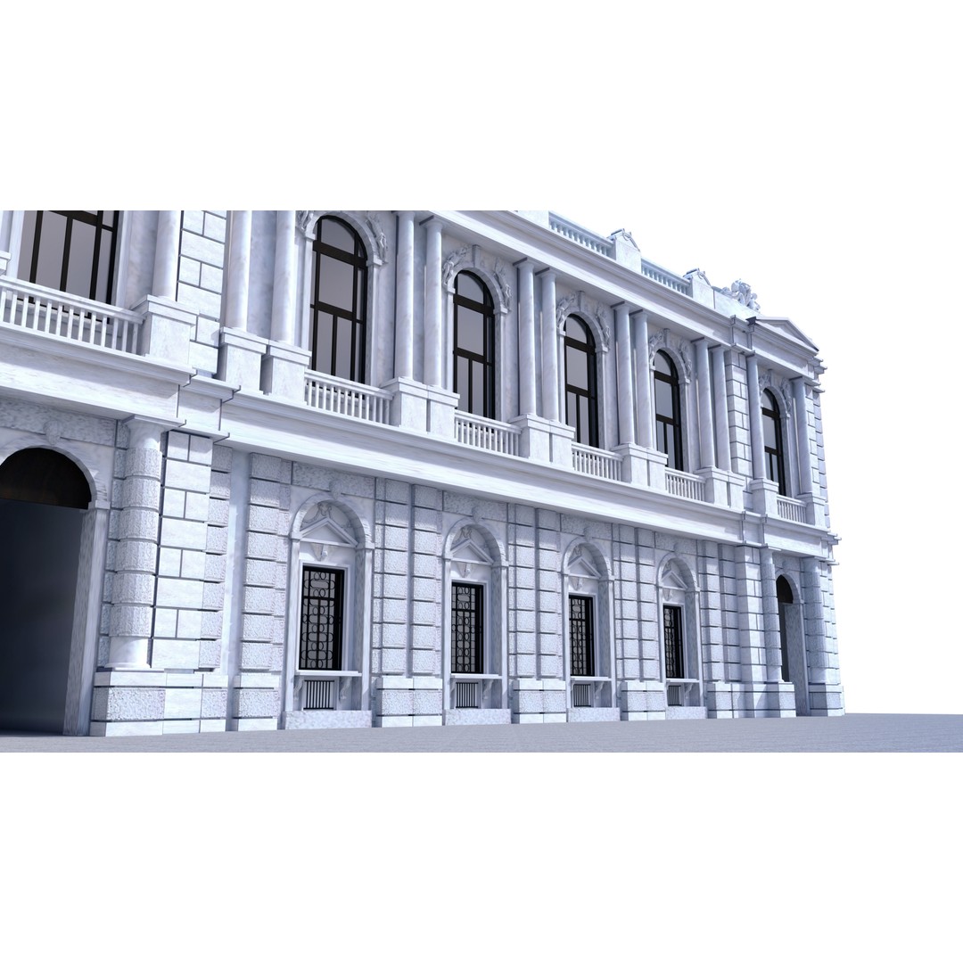 Burgtheater 3D Model – Historical Architectural Gem, OBJ & FBX - View 7