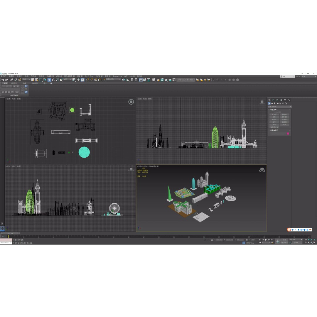 Famous UK Landmark 3D Model – Low Poly Architectural Asset, FBX