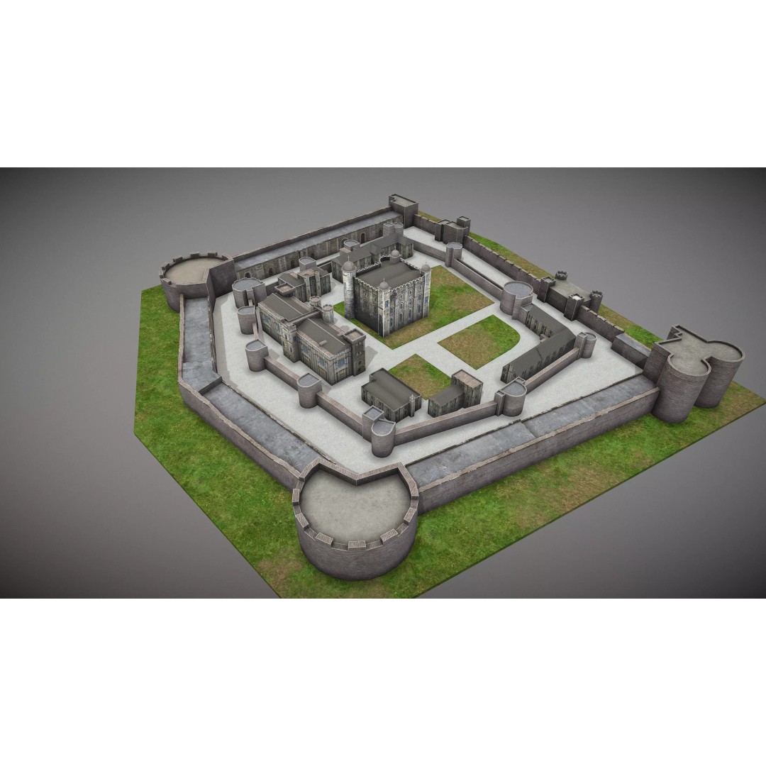 Famous UK Landmark 3D Model – Low Poly Architectural Asset, FBX - View 13