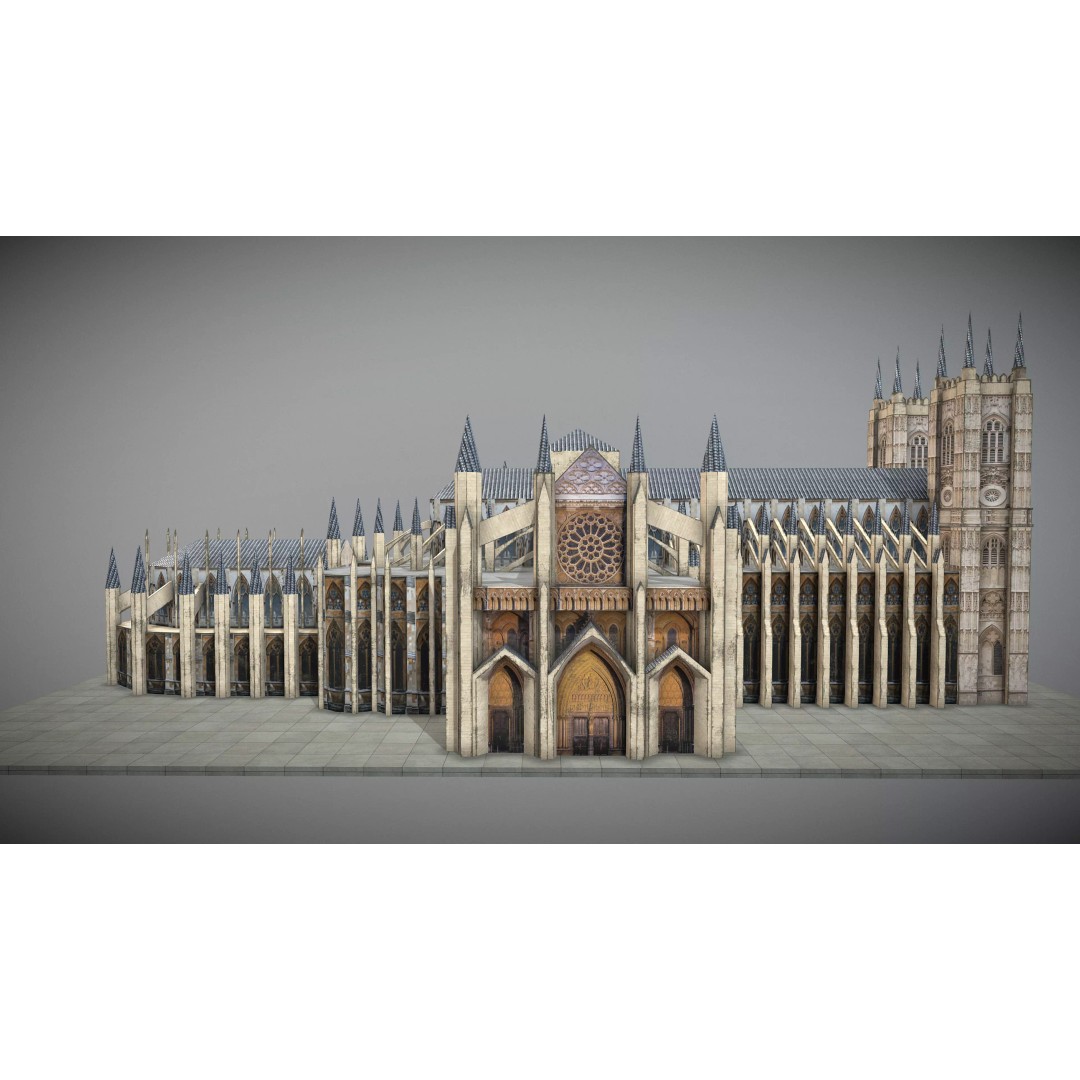 Famous UK Landmark 3D Model – Low Poly Architectural Asset, FBX - View 14