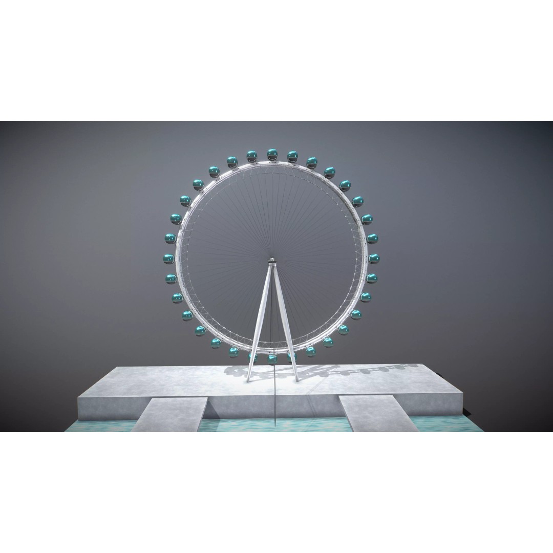 Famous UK Landmark 3D Model – Low Poly Architectural Asset, FBX - View 17