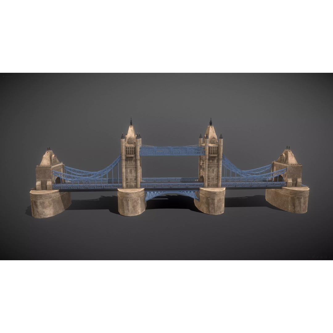 Famous UK Landmark 3D Model – Low Poly Architectural Asset, FBX - View 18