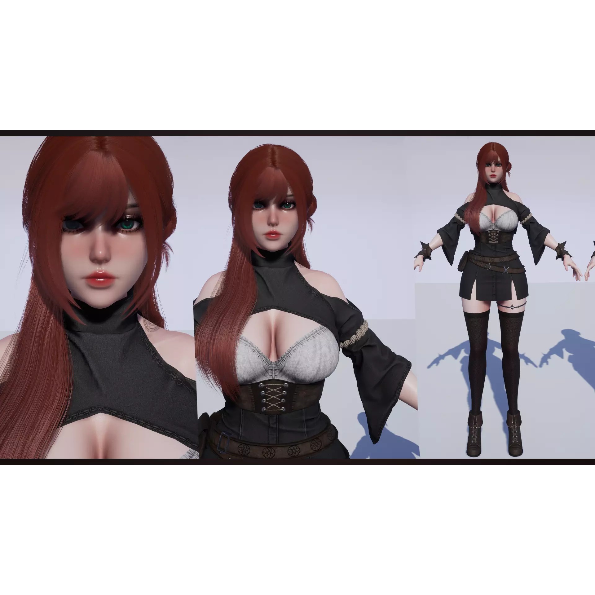 Mage Girl Aliya - Low-Poly Game-Ready 3D Model - View 14
