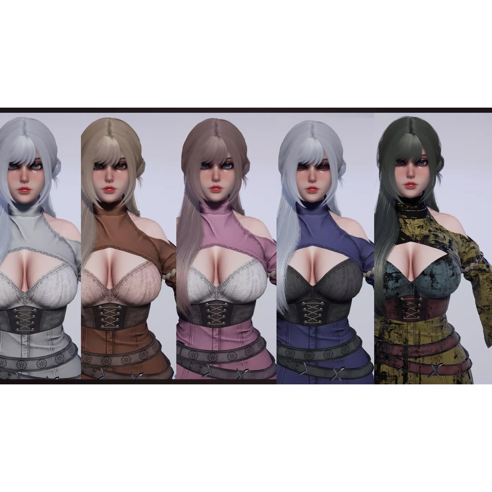 Mage Girl Aliya - Low-Poly Game-Ready 3D Model - View 17