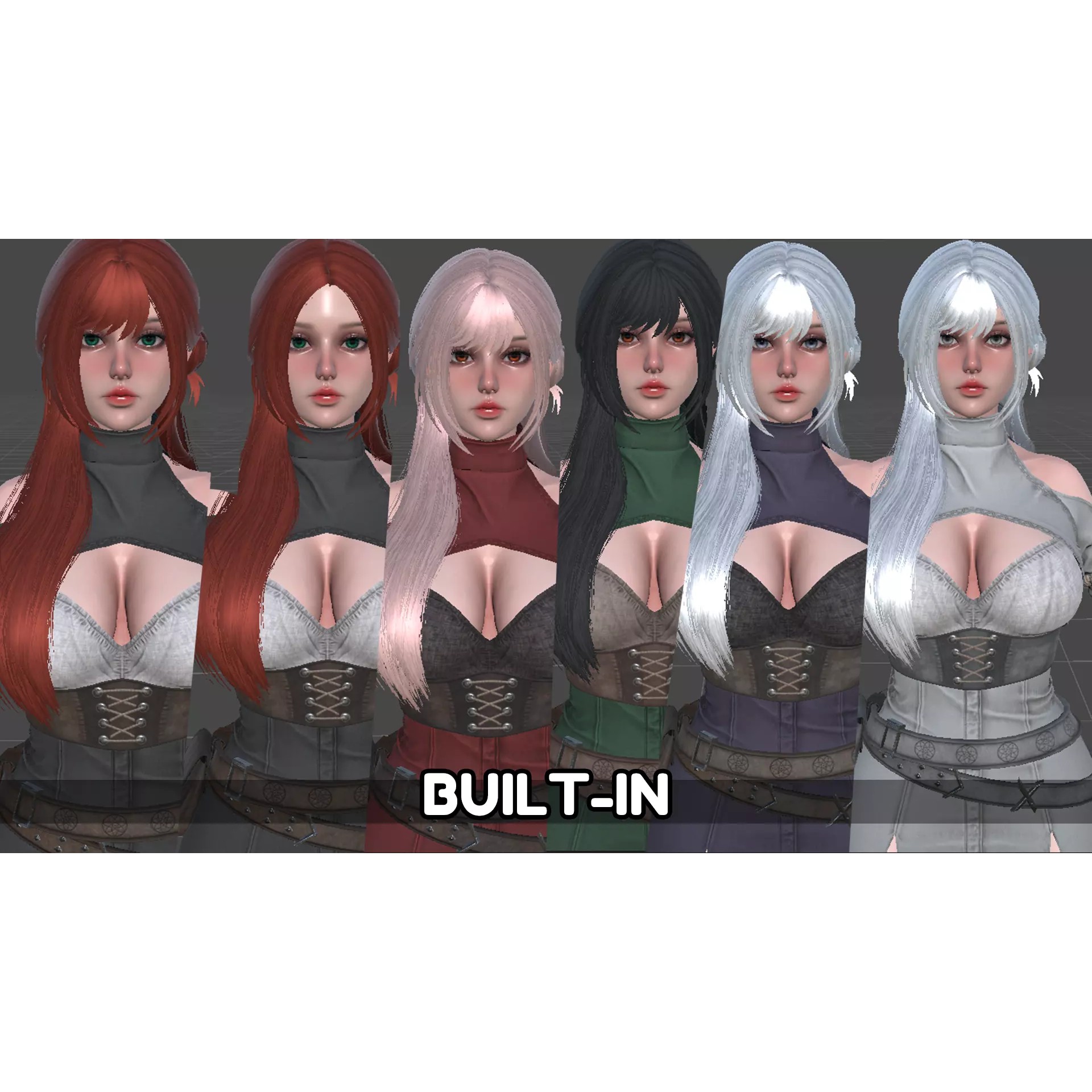 Mage Girl Aliya - Low-Poly Game-Ready 3D Model - View 19