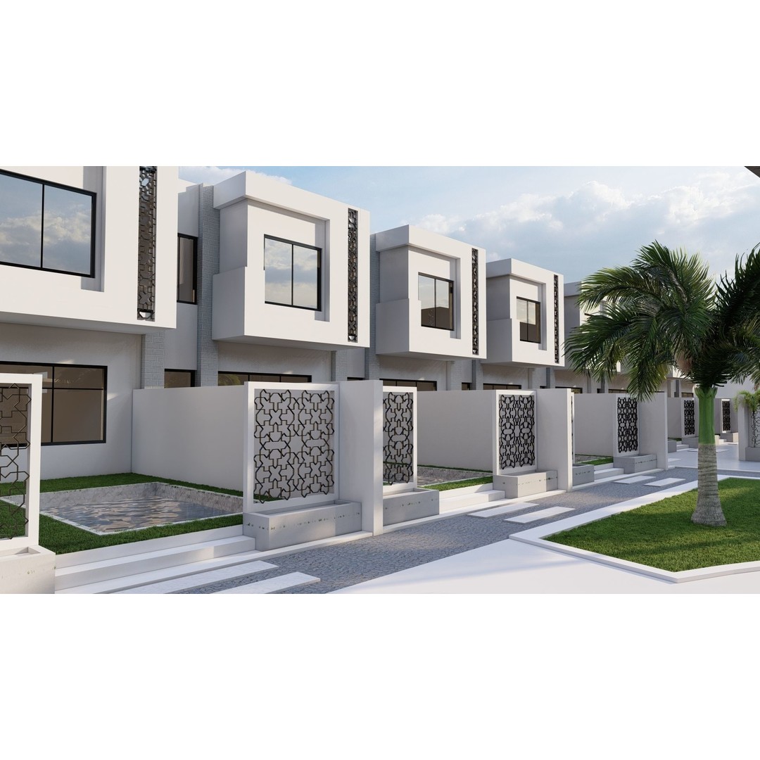 Hotel Complex 3D Model – Modern Architectural Design with Pool & Park - View 19