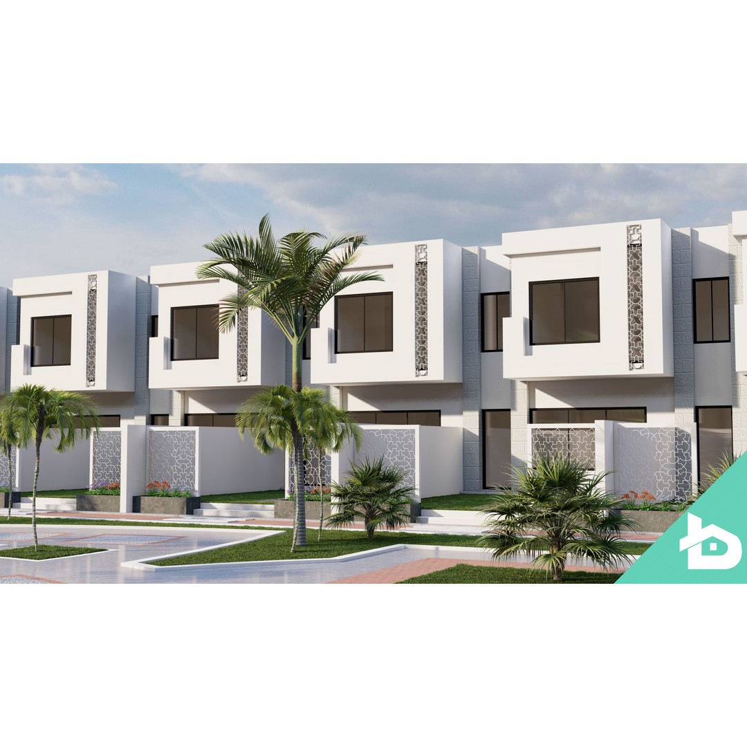 Hotel Complex 3D Model – Modern Architectural Design with Pool & Park - View 7