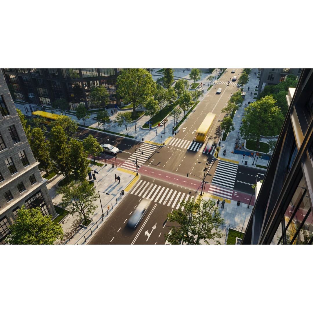 Road Segments 3D Model – Modular Infrastructure Elements, PBR - View 2