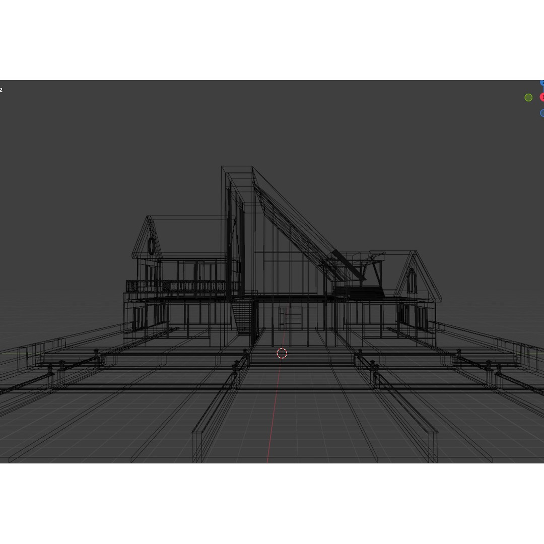 Modern A-Frame Villa 3D Model – Luxury Architectural Visualization, UE5