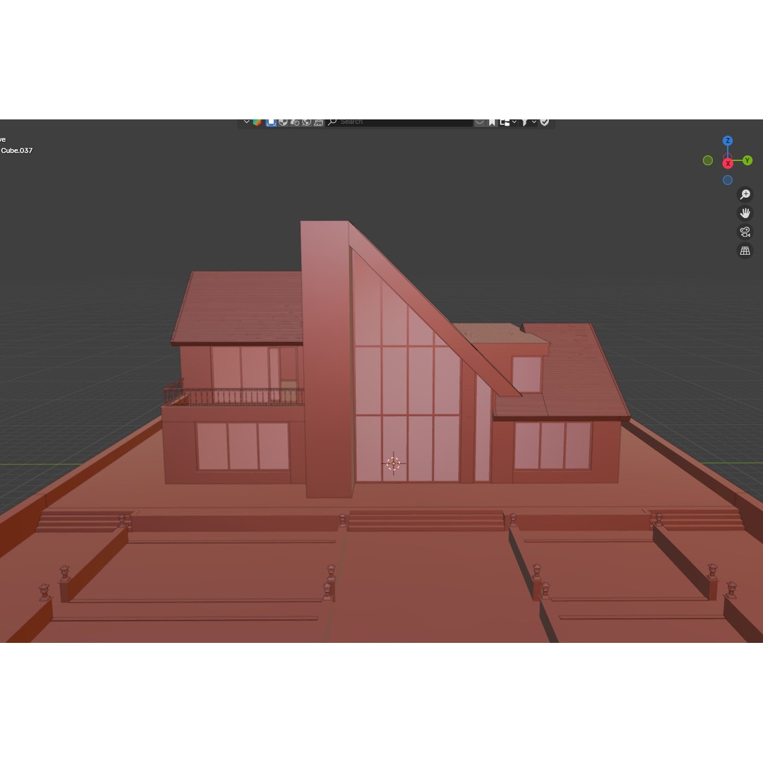 Modern A-Frame Villa 3D Model – Luxury Architectural Visualization, UE5 - View 12