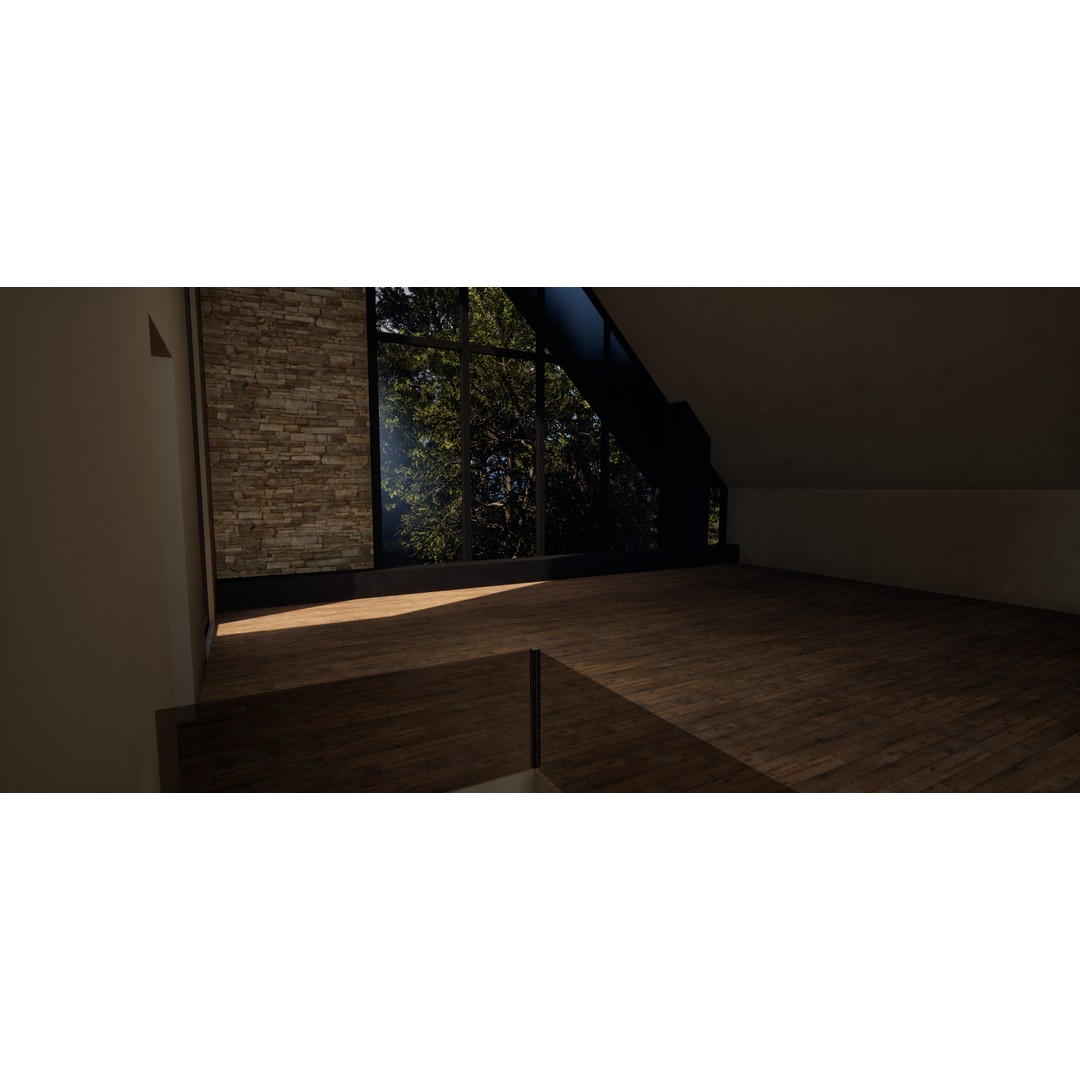 Modern A-Frame Villa 3D Model – Luxury Architectural Visualization, UE5 - View 6