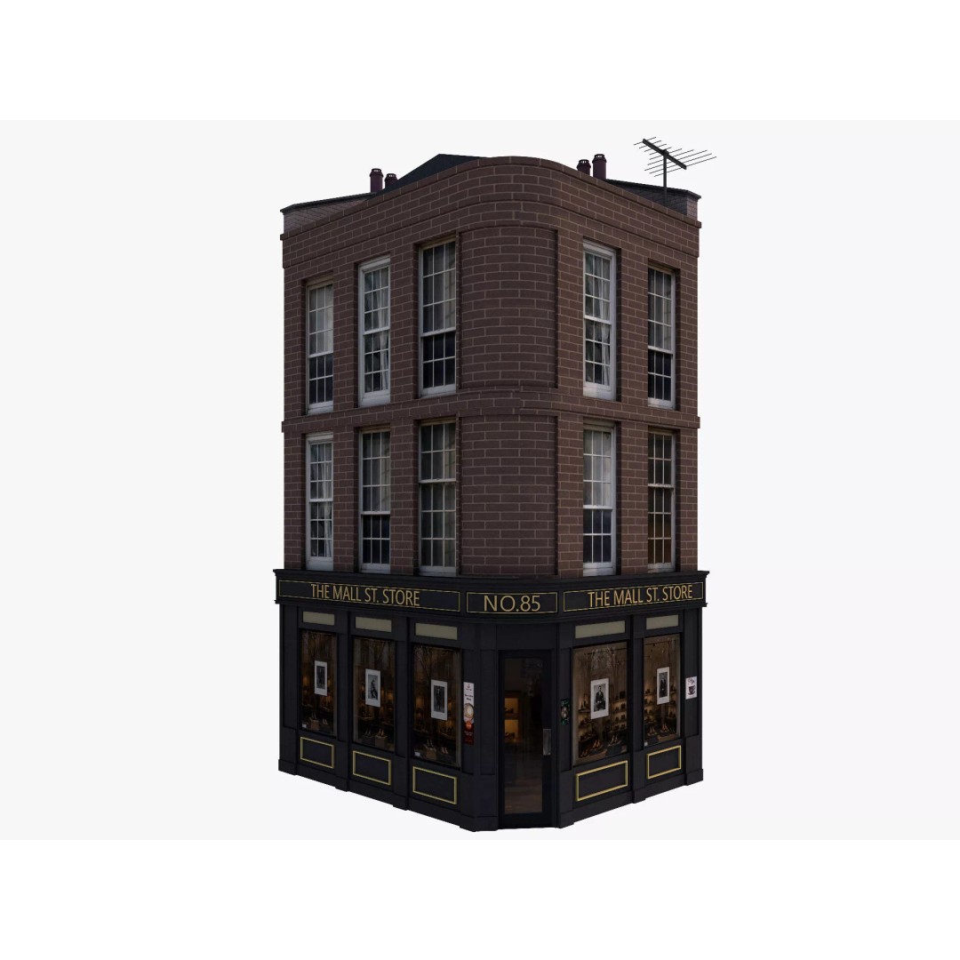 Chicago Houses 3D Model – Low Poly Exterior Building, FBX, Blender - View 27