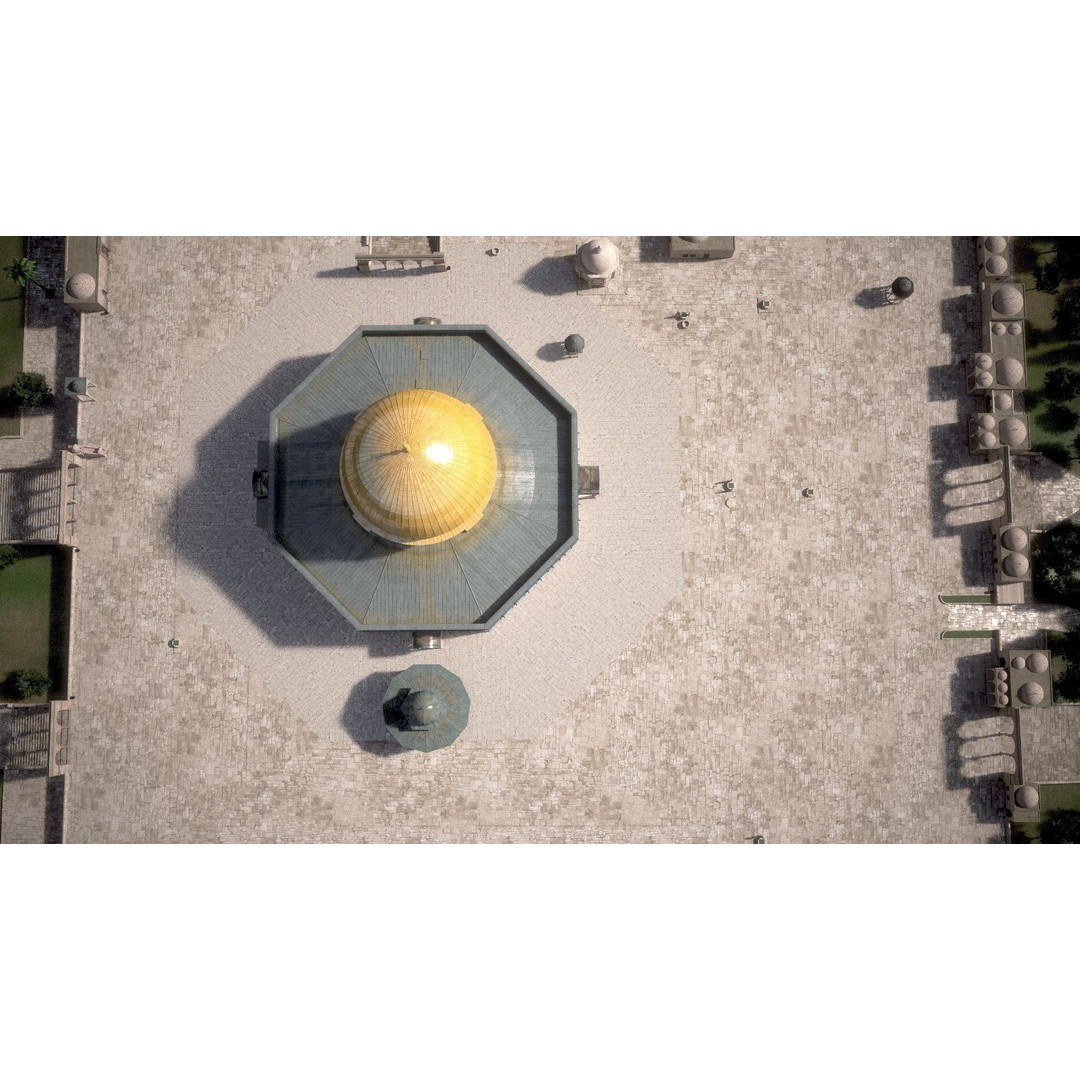 Dome of the Rock 3D Model – High Detail Architectural Landmark, FBX, OBJ - View 13
