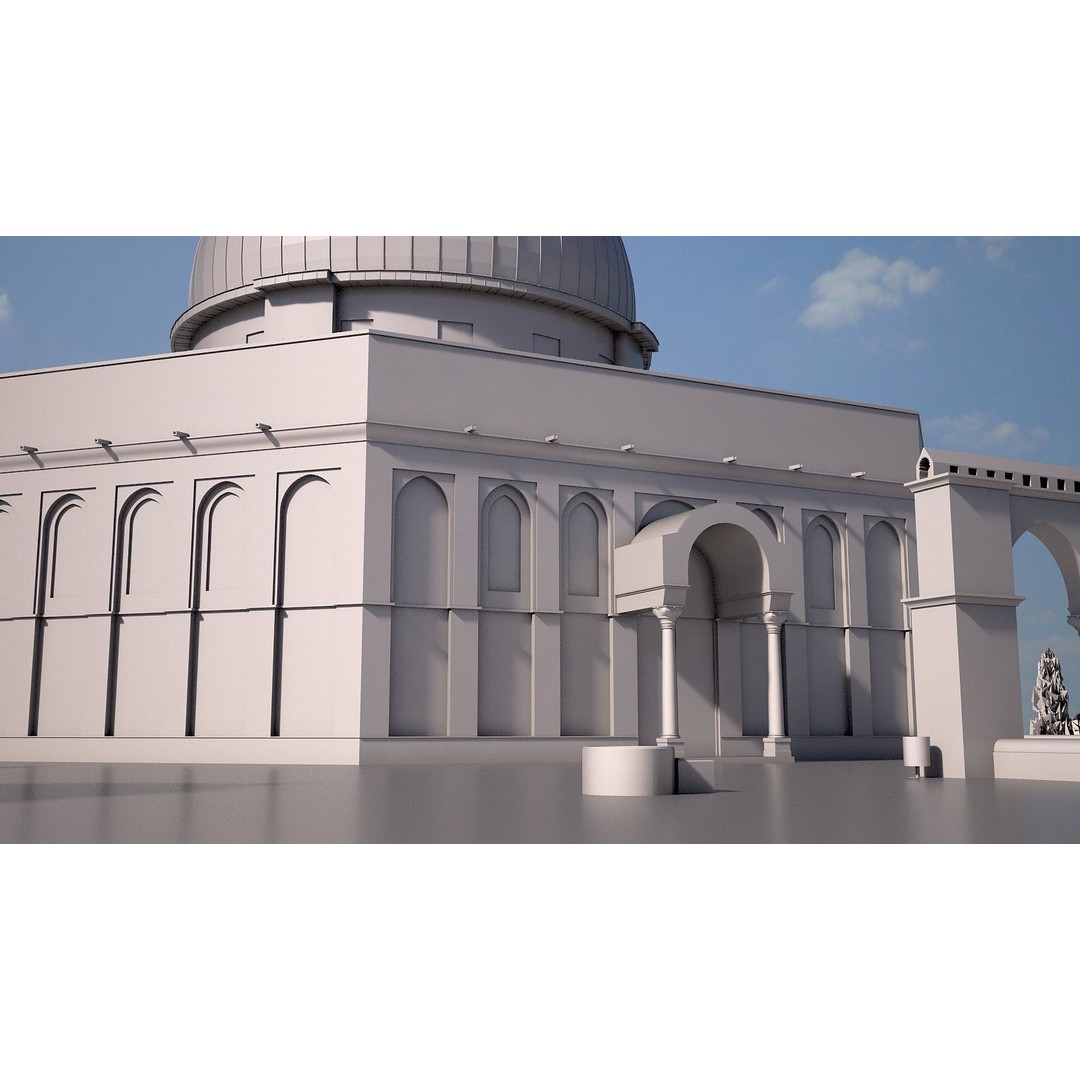 Dome of the Rock 3D Model – High Detail Architectural Landmark, FBX, OBJ - View 18