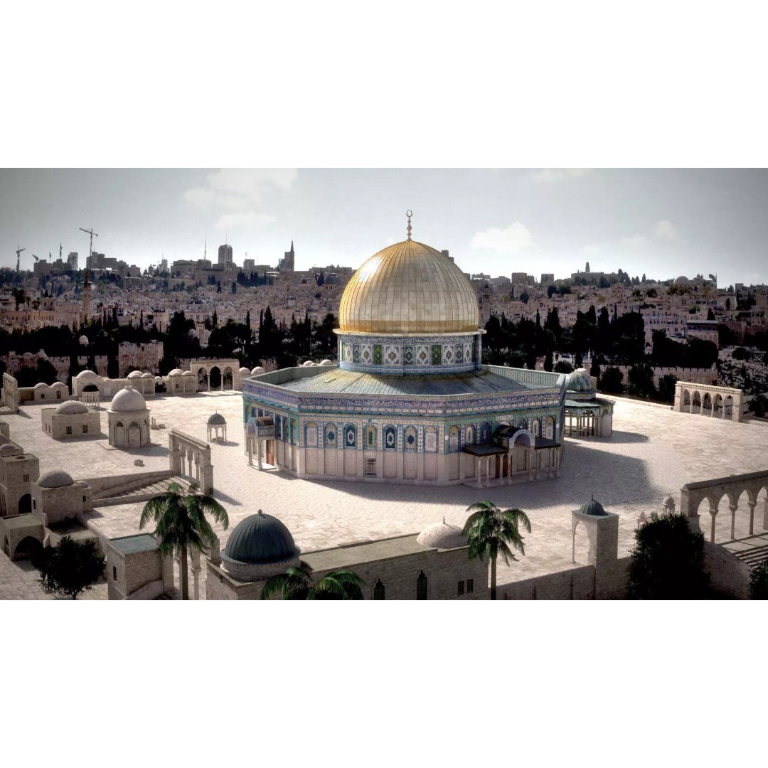 Dome of the Rock 3D Model – High Detail Architectural Landmark, FBX, OBJ - View 2