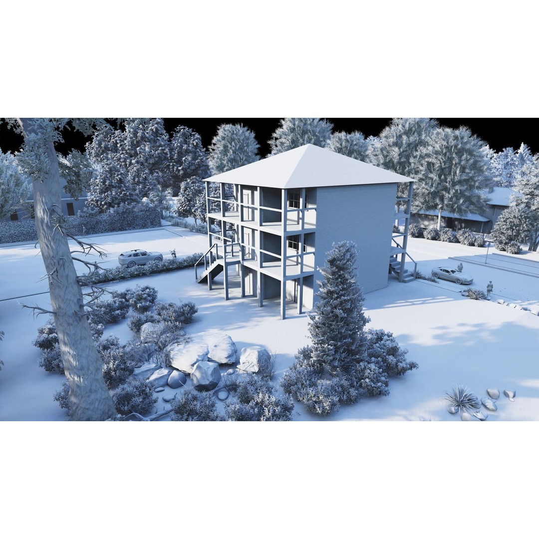 Villa 3D Model – Modern Luxury House with PBR Textures, FBX