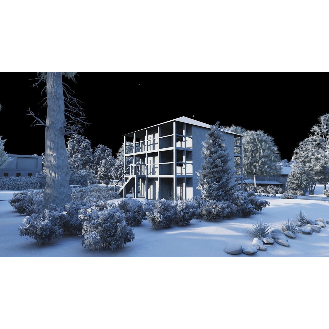 Villa 3D Model – Modern Luxury House with PBR Textures, FBX - View 11
