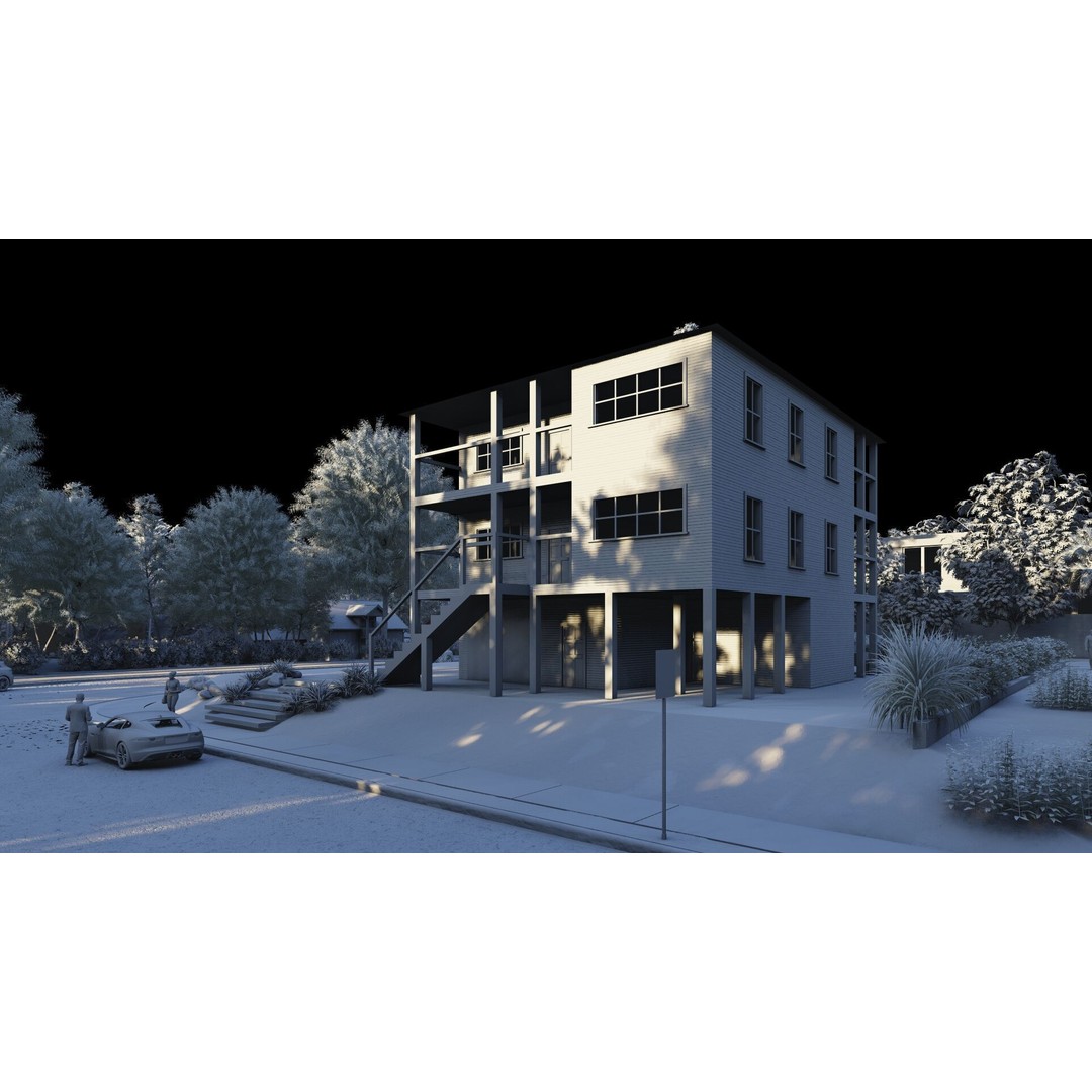 Villa 3D Model – Modern Luxury House with PBR Textures, FBX - View 15