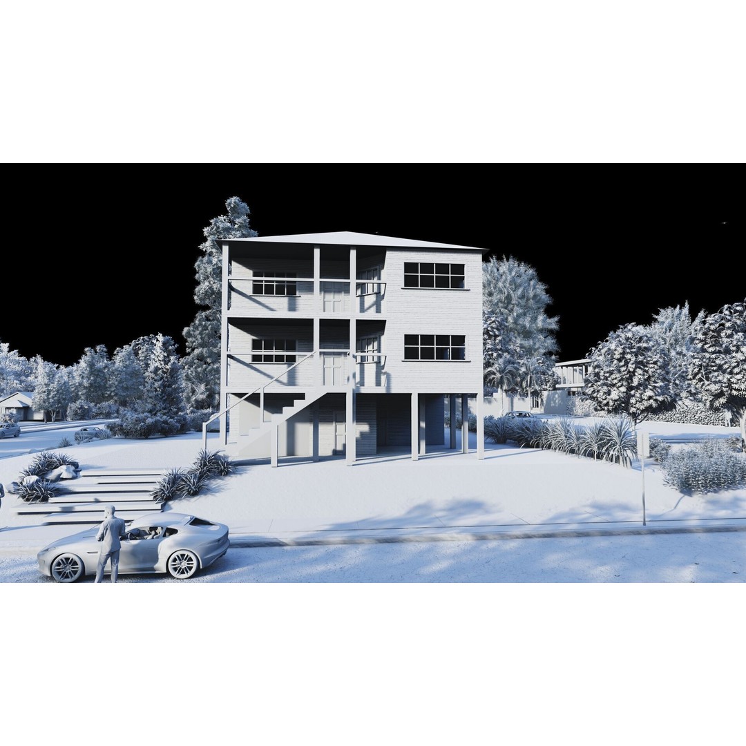 Villa 3D Model – Modern Luxury House with PBR Textures, FBX - View 18