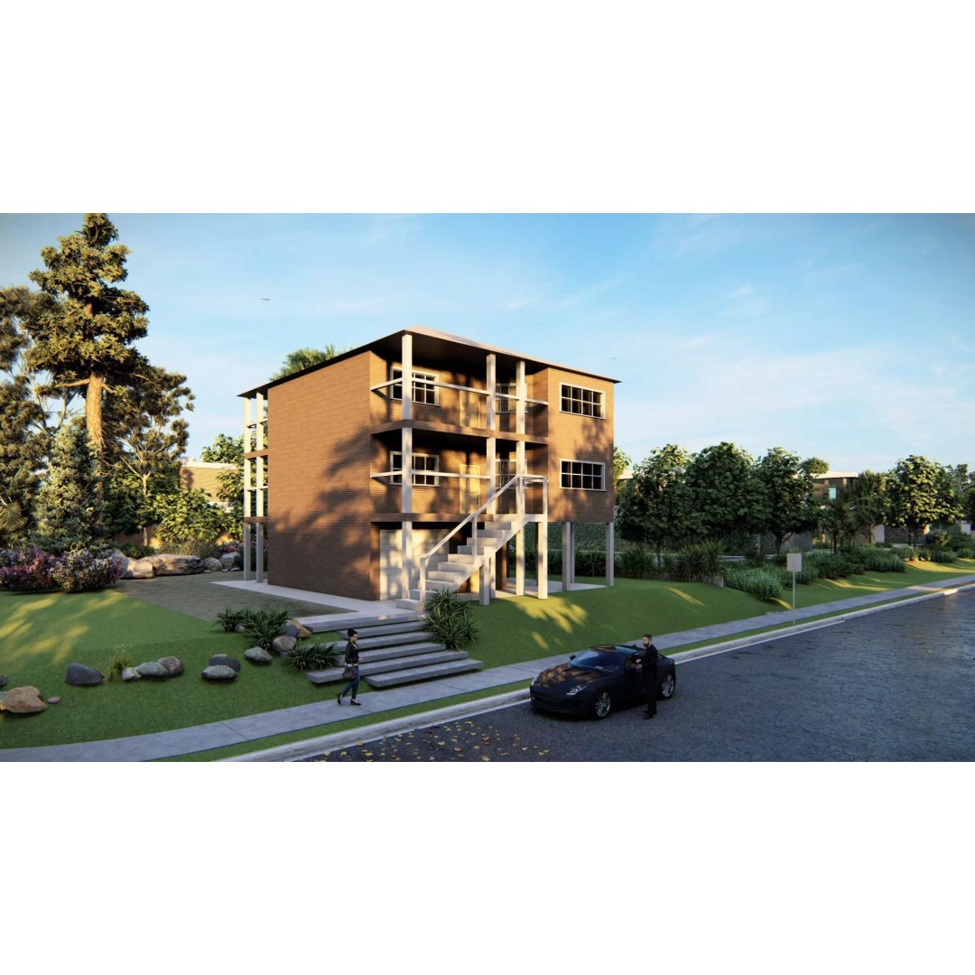 Villa 3D Model – Modern Luxury House with PBR Textures, FBX - View 2