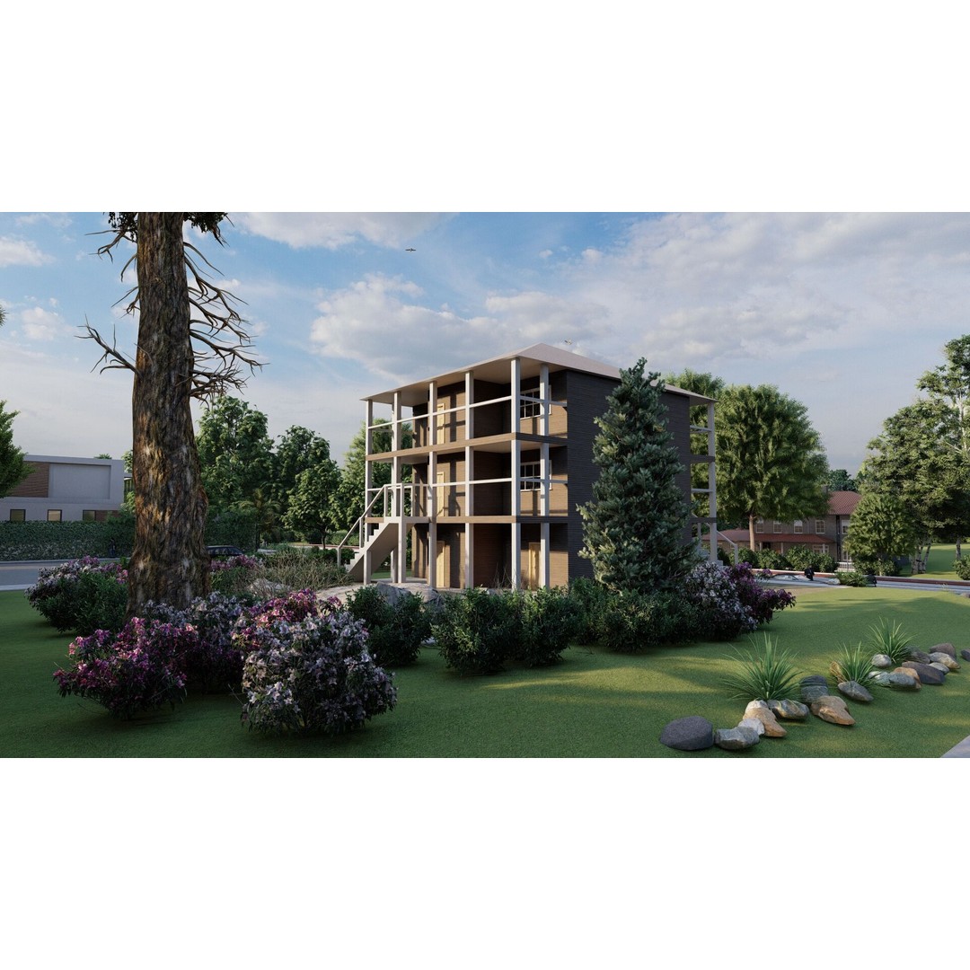 Villa 3D Model – Modern Luxury House with PBR Textures, FBX - View 7