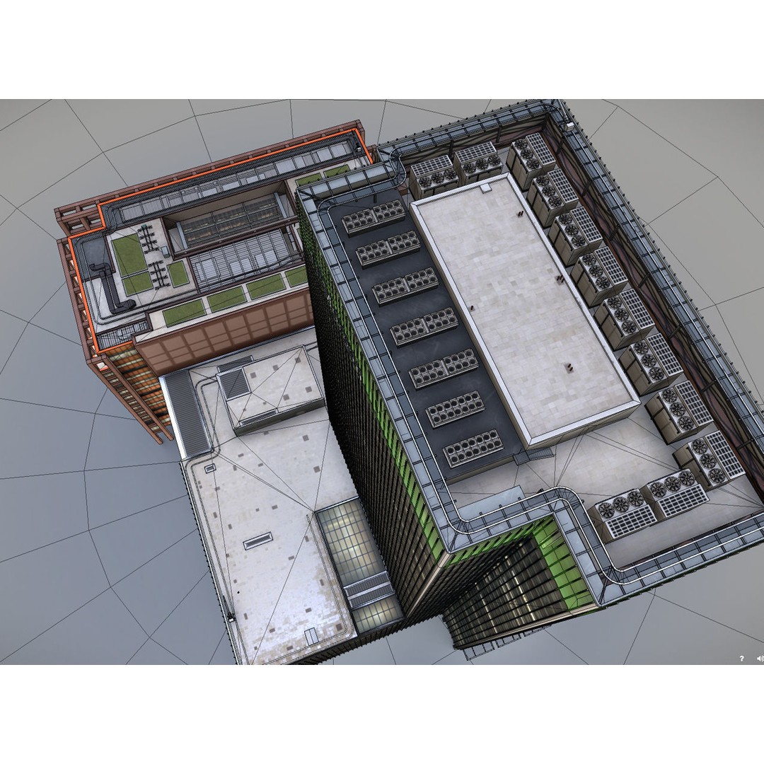 London 25 Bank Street 3D Model – Low Poly Skyscraper for Unity/Unreal - View 18