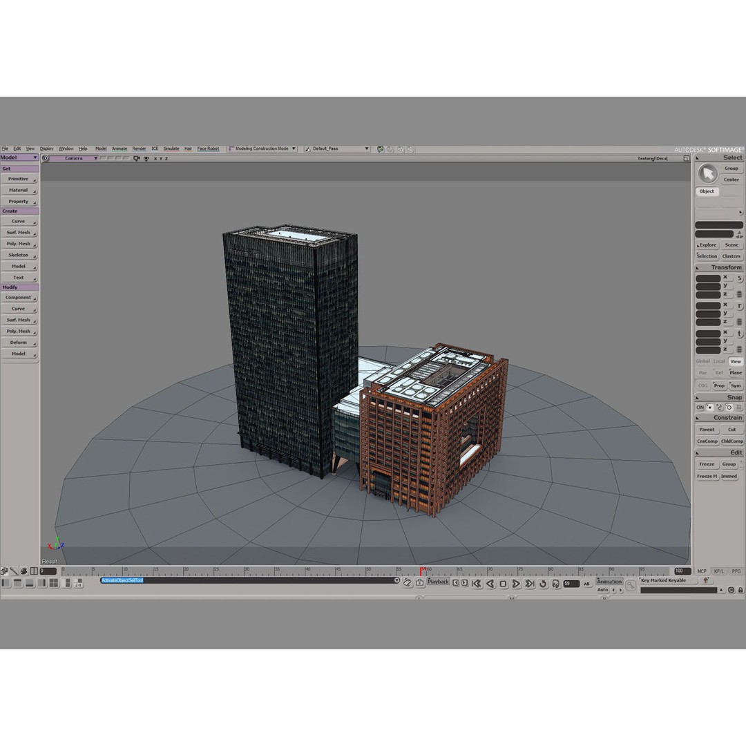 London 25 Bank Street 3D Model – Low Poly Skyscraper for Unity/Unreal - View 28