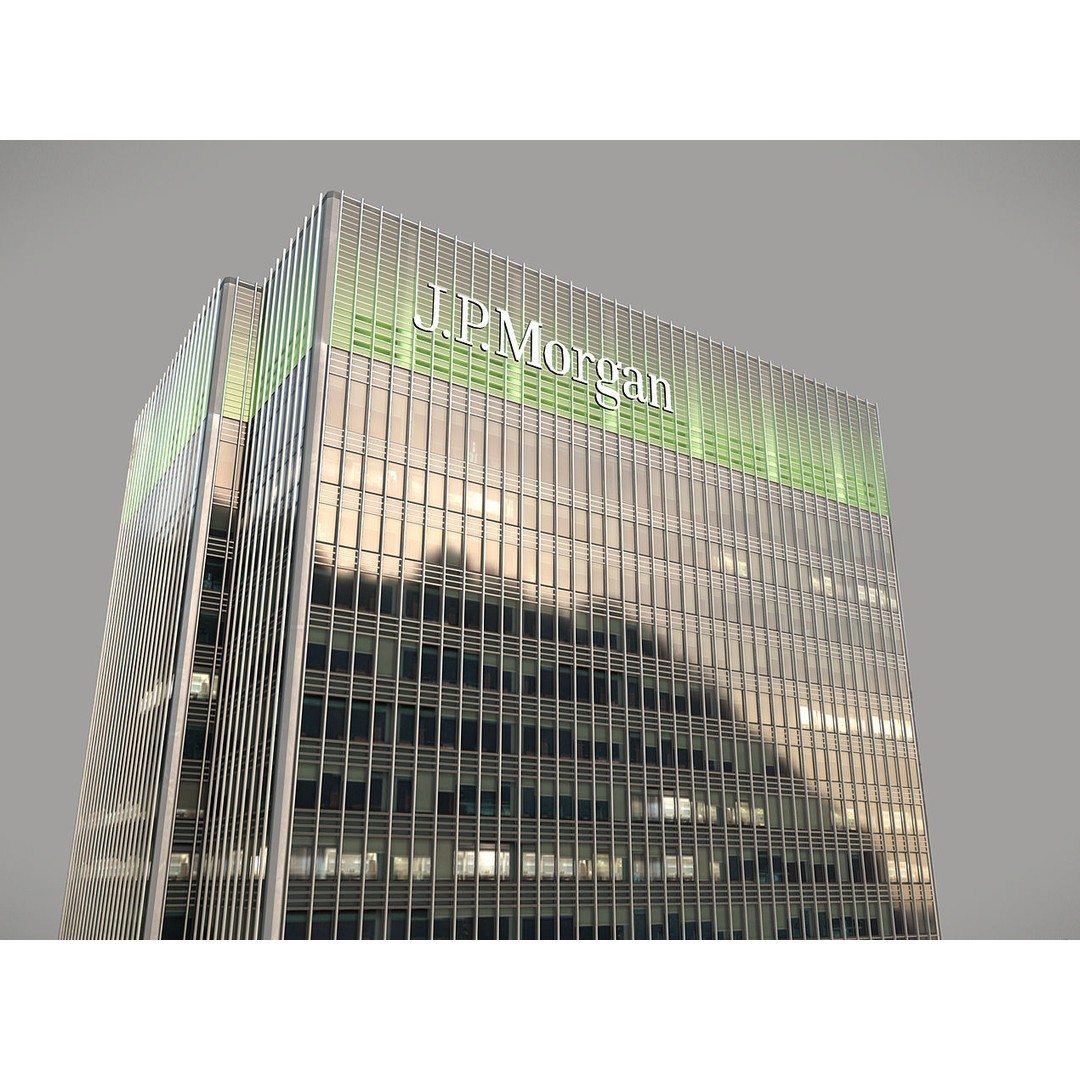 London 25 Bank Street 3D Model – Low Poly Skyscraper for Unity/Unreal - View 5