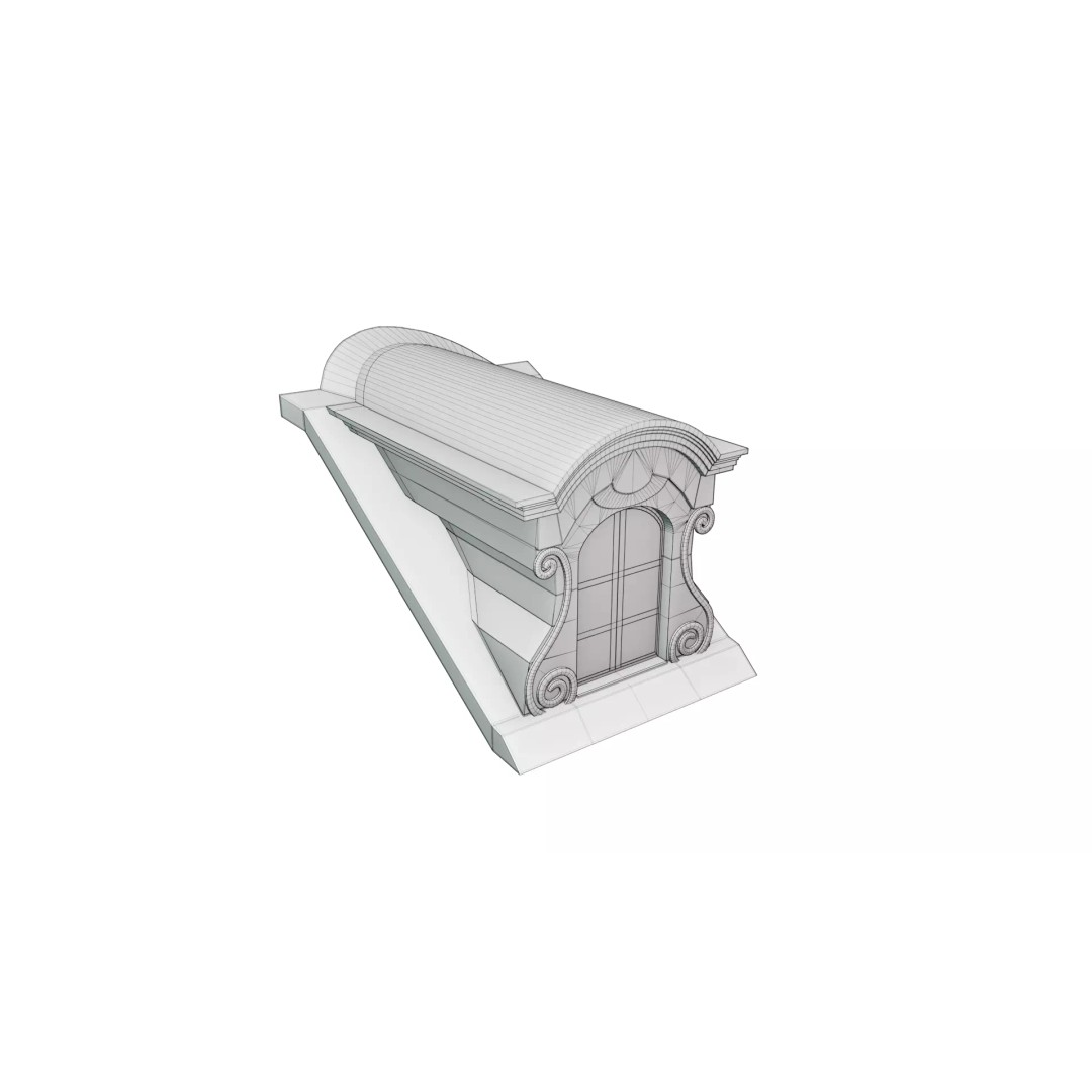 Building Element 3D Model – Low Poly Textured Asset, FBX, Blender - View 19
