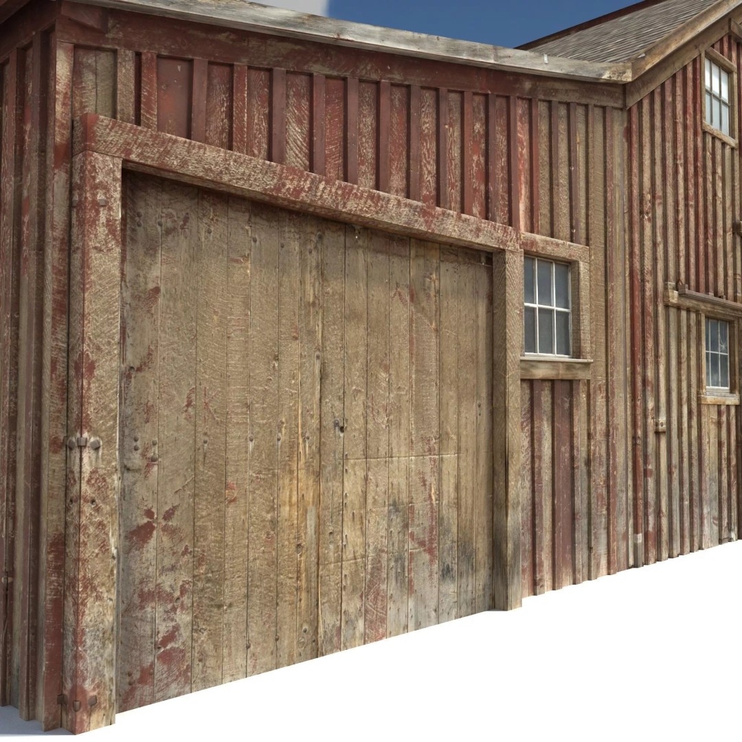 Wild West Barn 3D Model – Low Poly Game Asset, FBX & OBJ - View 10