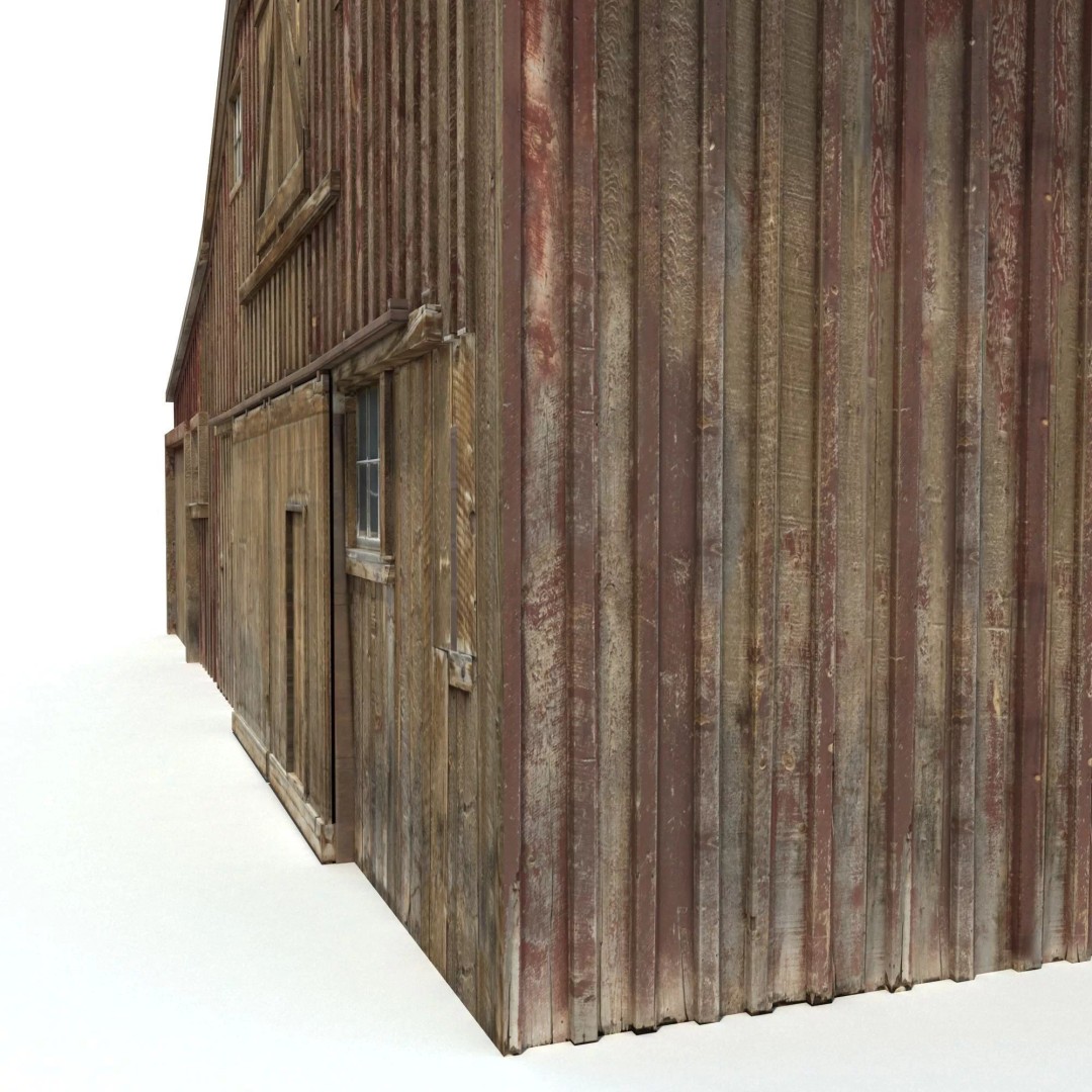Wild West Barn 3D Model – Low Poly Game Asset, FBX & OBJ - View 9