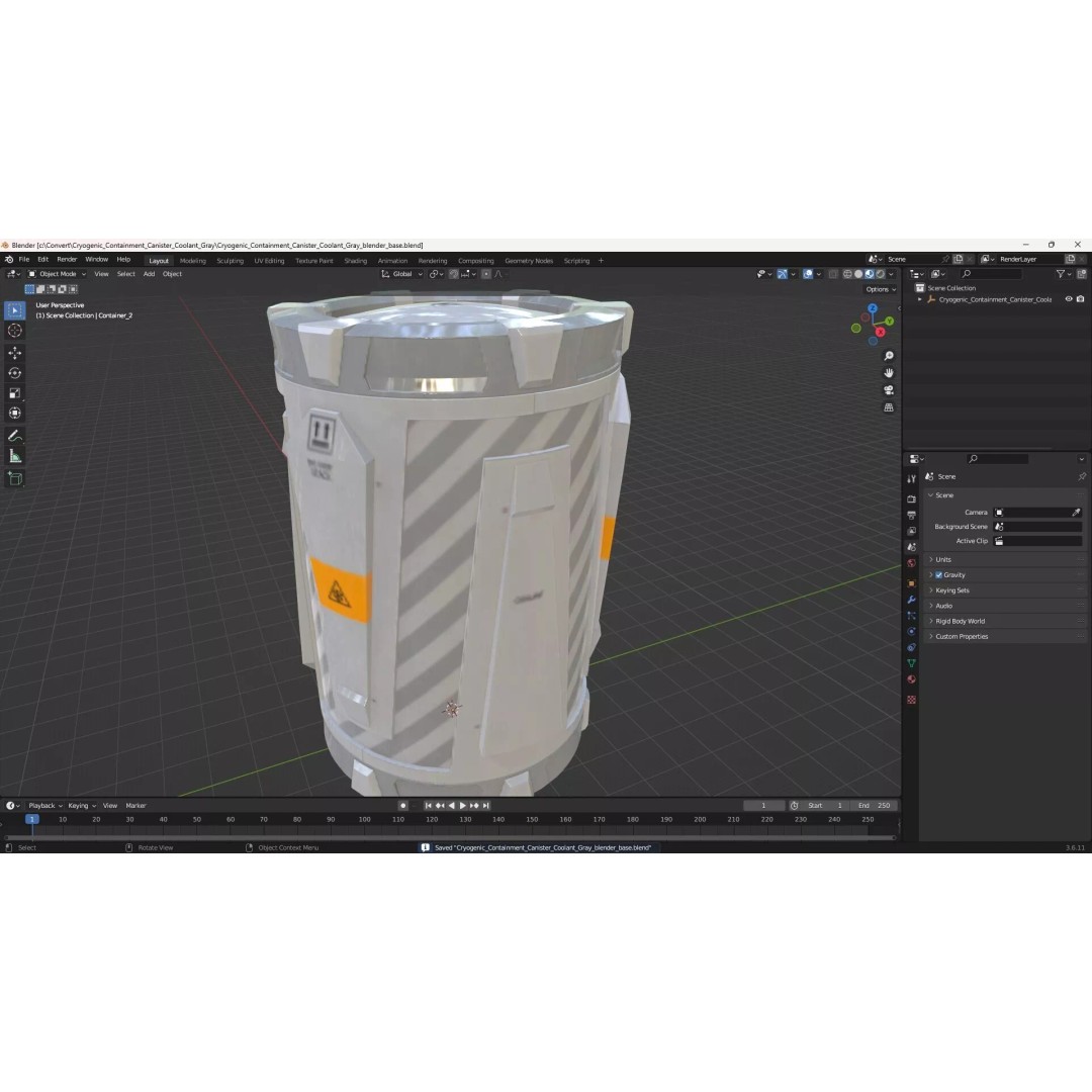 Cryogenic Containment Canister 3D Model – PBR Industrial Asset, FBX - View 14