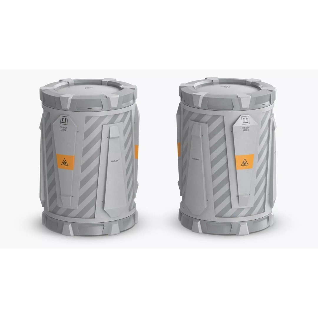 Cryogenic Containment Canister 3D Model – PBR Industrial Asset, FBX - View 2