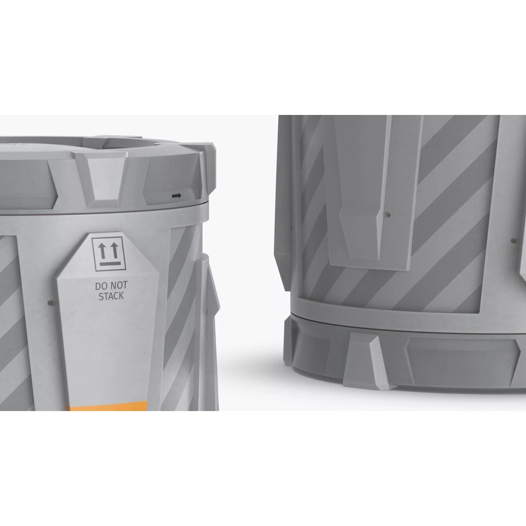 Cryogenic Containment Canister 3D Model – PBR Industrial Asset, FBX - View 4