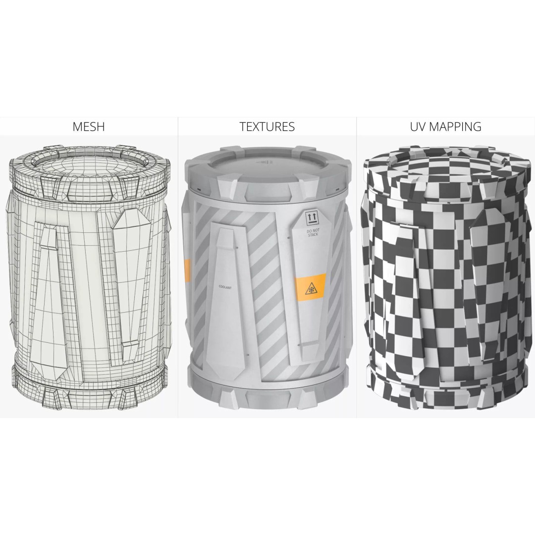 Cryogenic Containment Canister 3D Model – PBR Industrial Asset, FBX - View 7