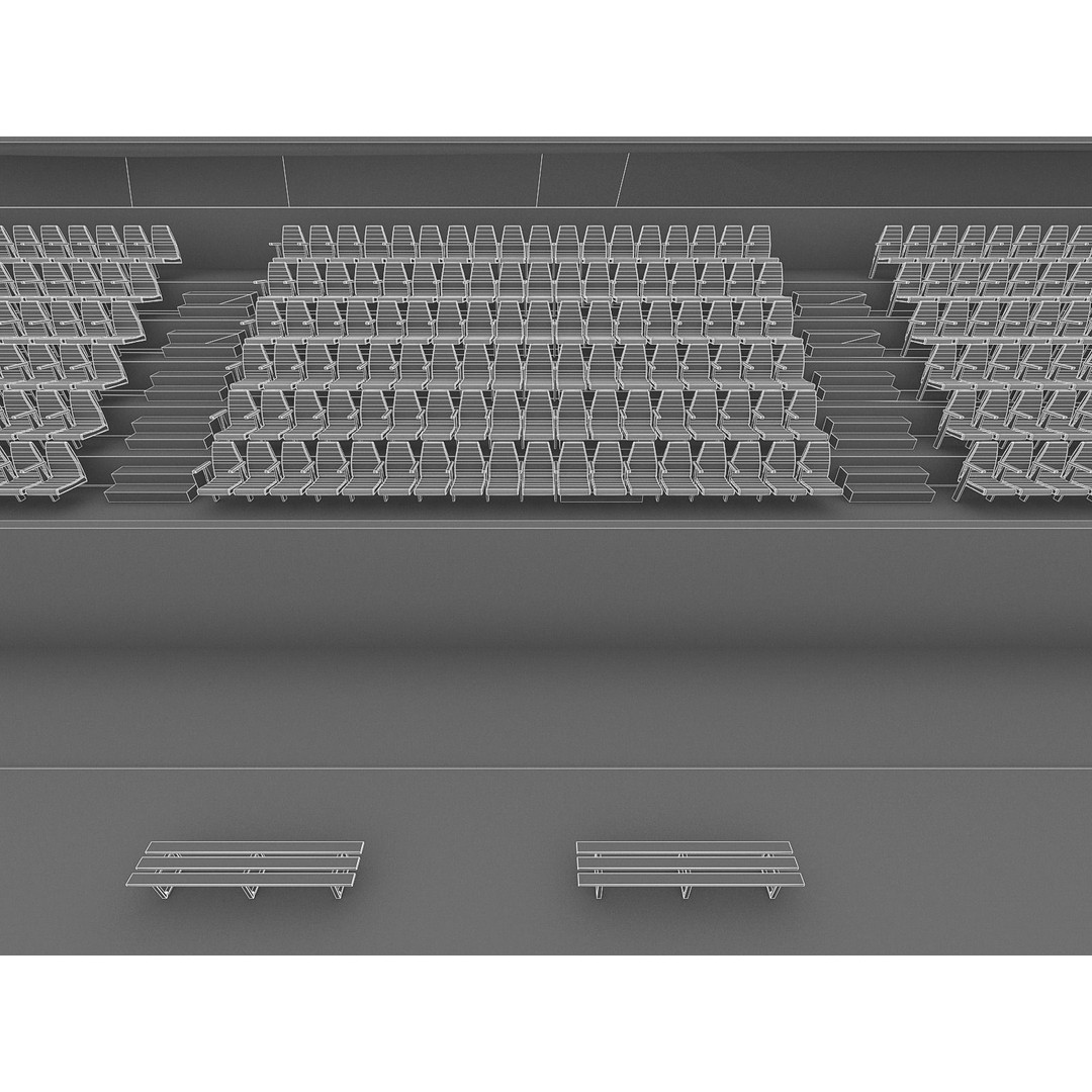 Sports Complex 3D Model – Low Poly Architectural Exterior Visualization
