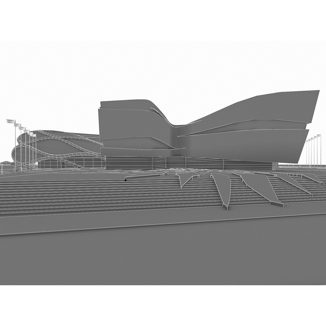 Sports Complex 3D Model – Low Poly Architectural Exterior Visualization - View 14