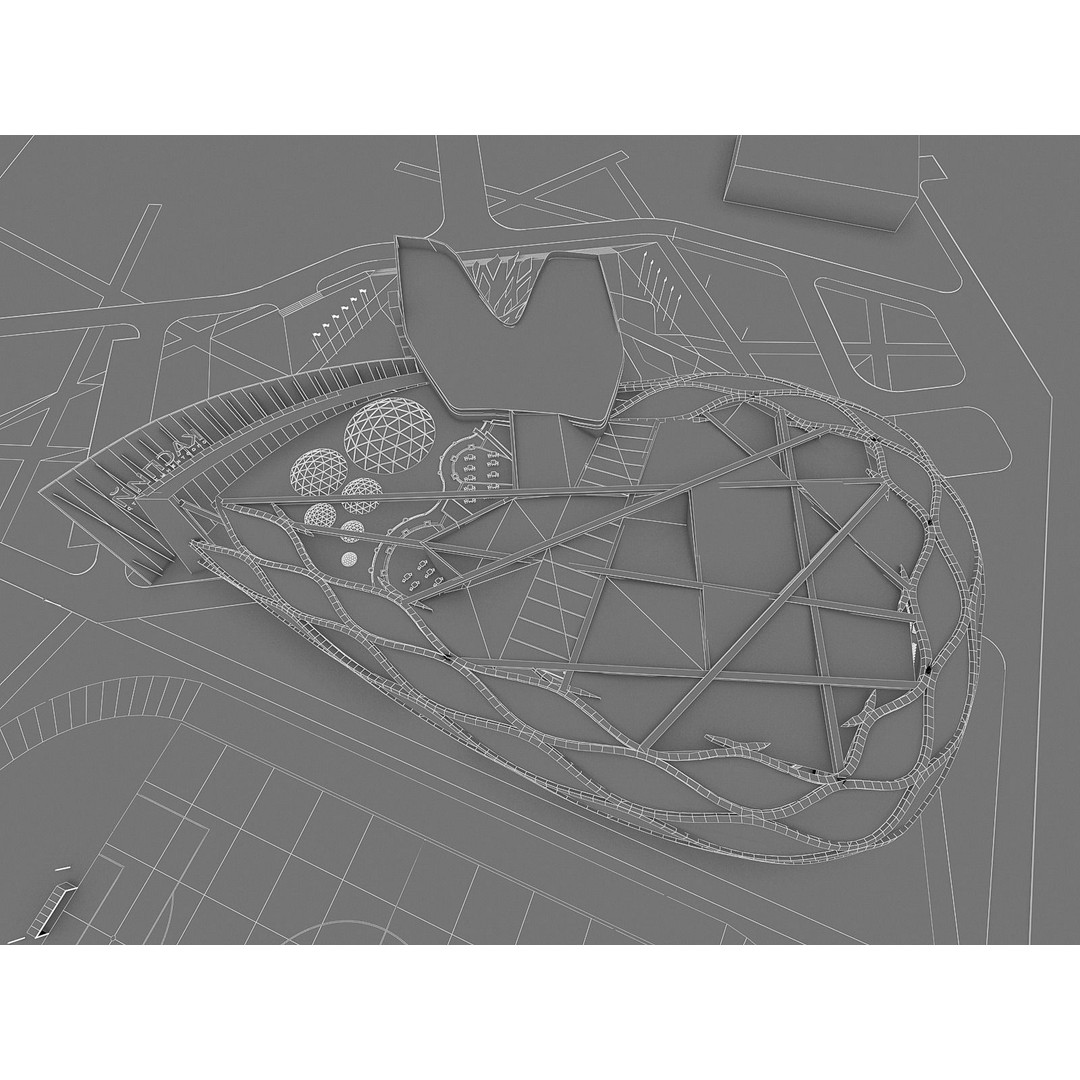 Sports Complex 3D Model – Low Poly Architectural Exterior Visualization - View 16