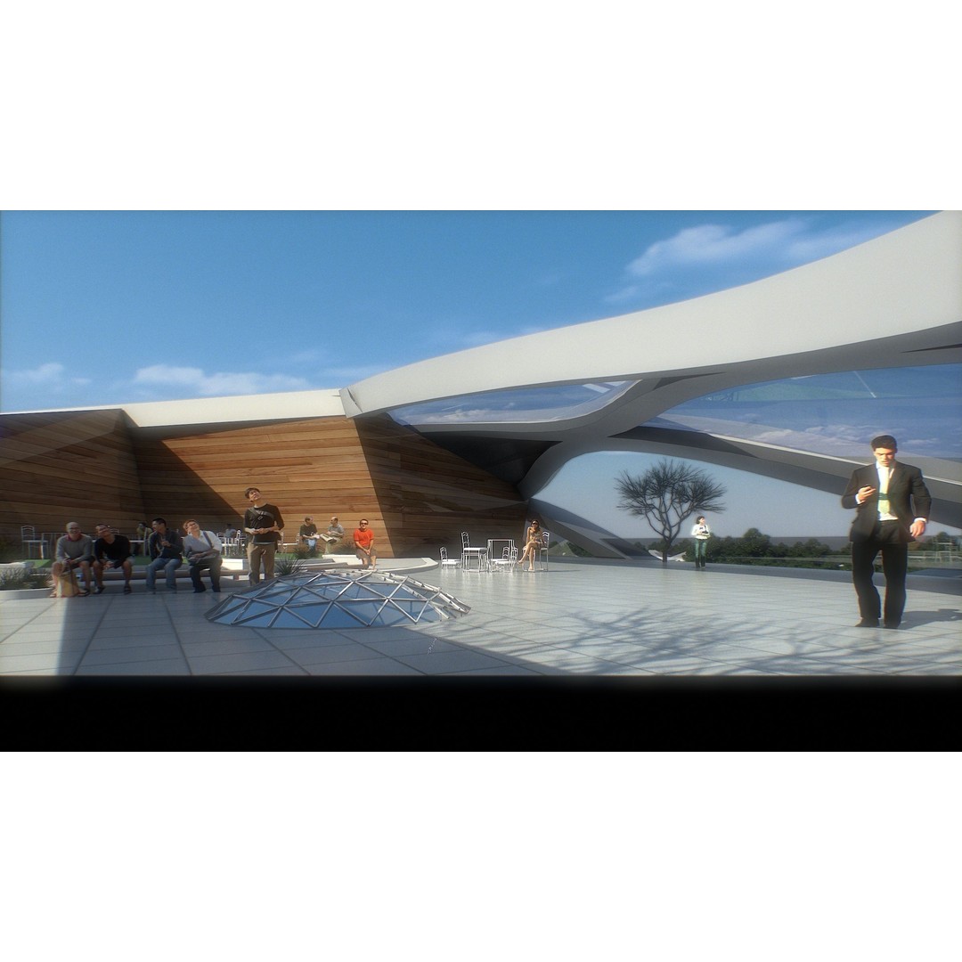 Sports Complex 3D Model – Low Poly Architectural Exterior Visualization - View 6