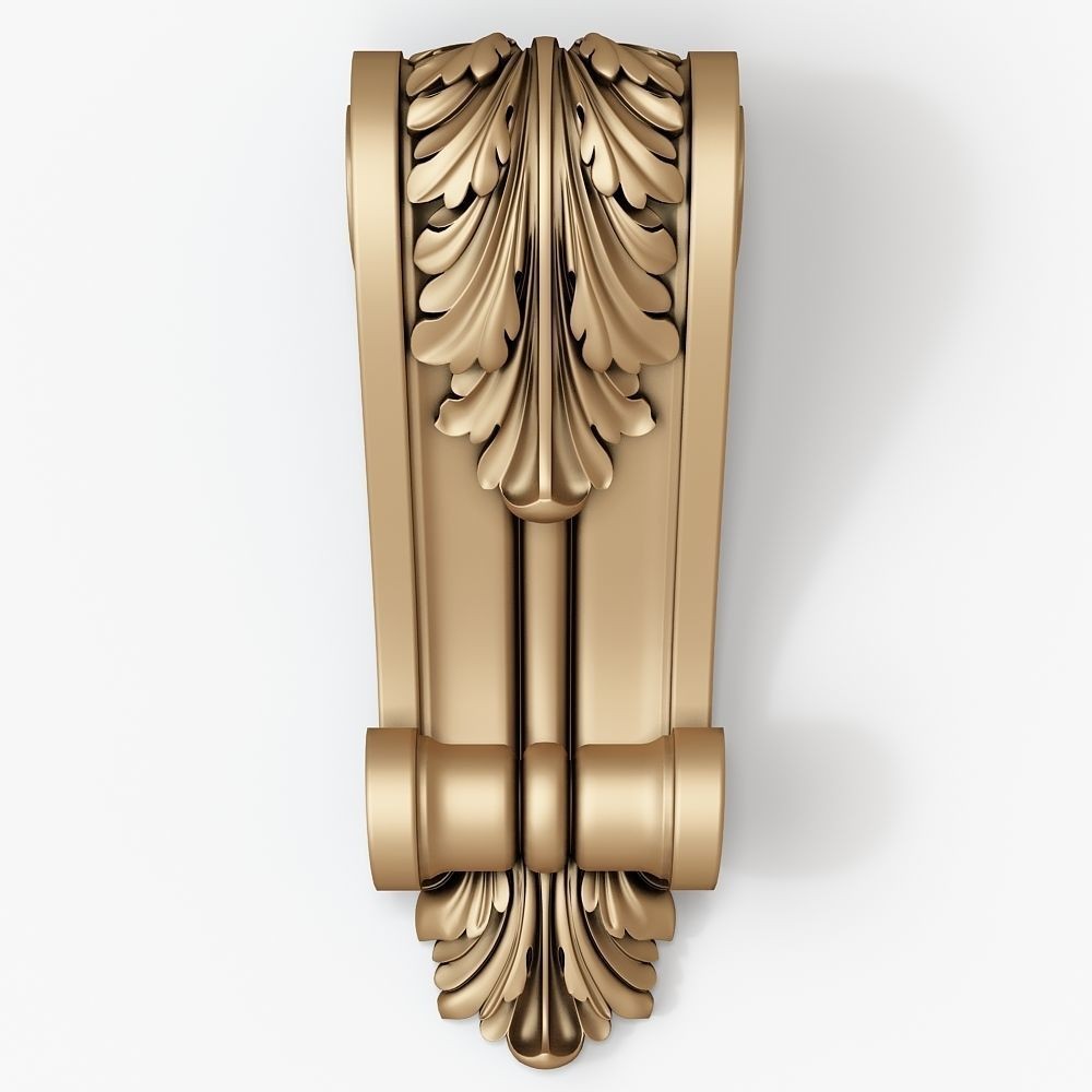 Decorative Corbel 3D Model – Classical Architectural Ornament, FBX, OBJ - View 5