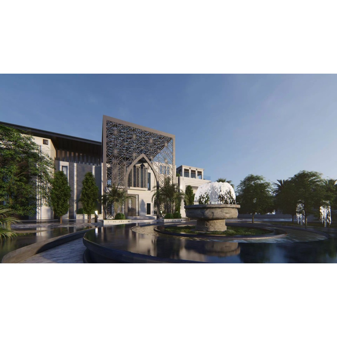 Solitaire Villa 3D Model – Luxurious Exterior Design, FBX - View 16