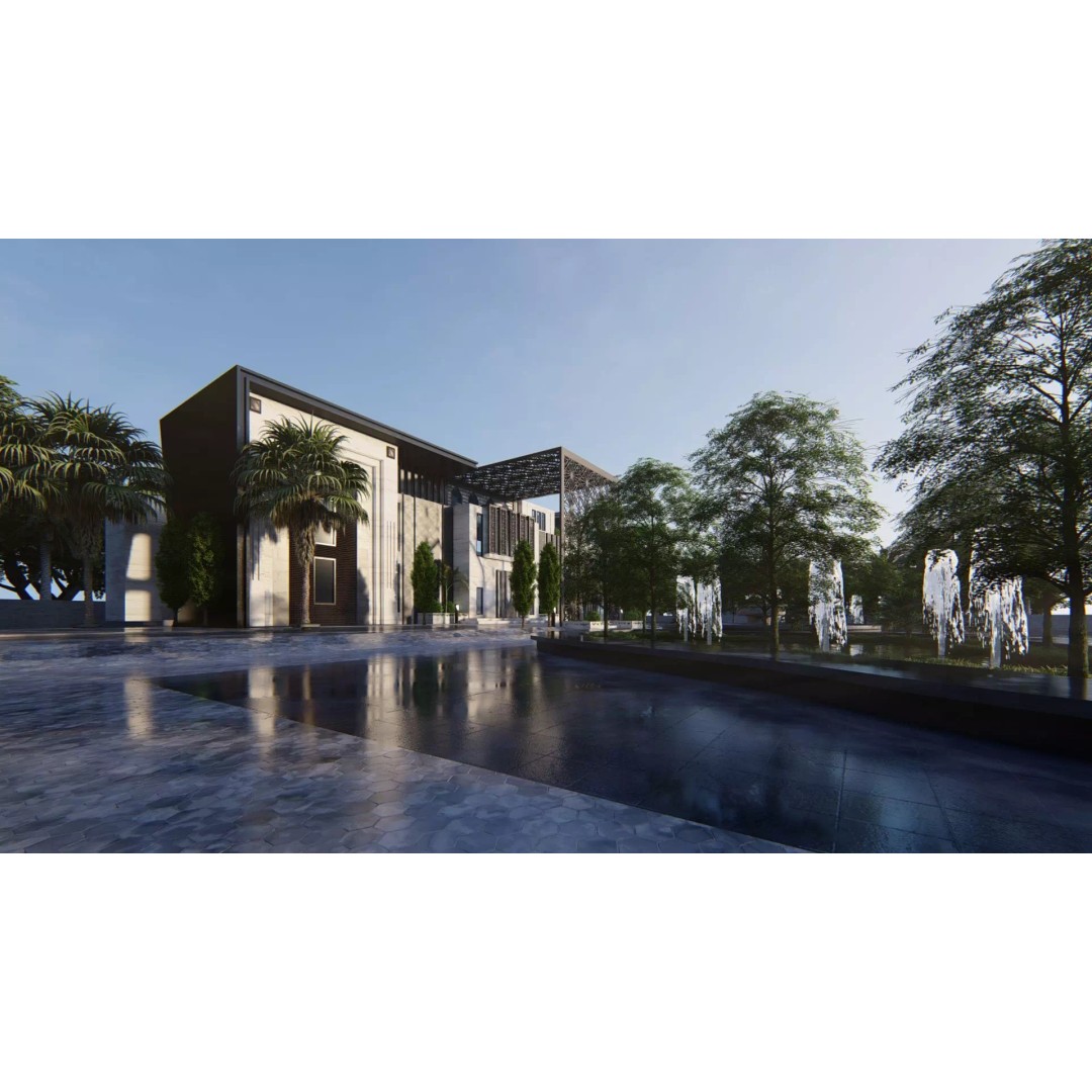 Solitaire Villa 3D Model – Luxurious Exterior Design, FBX - View 17