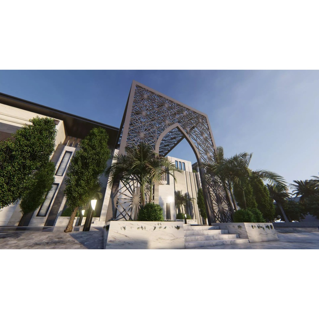 Solitaire Villa 3D Model – Luxurious Exterior Design, FBX - View 19