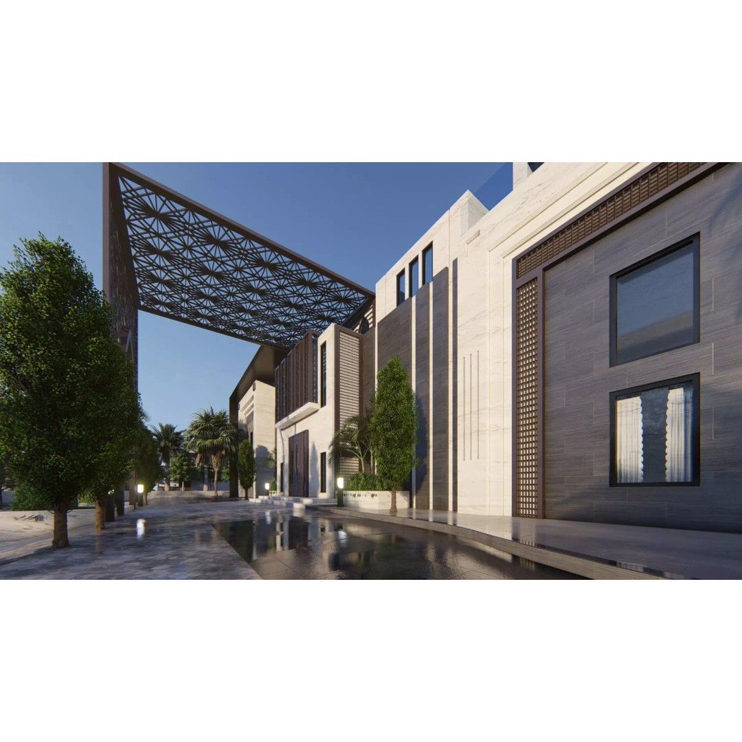 Solitaire Villa 3D Model – Luxurious Exterior Design, FBX - View 20